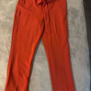 Jules & Leopold Vibrant Orange Tie-Waist Trousers
